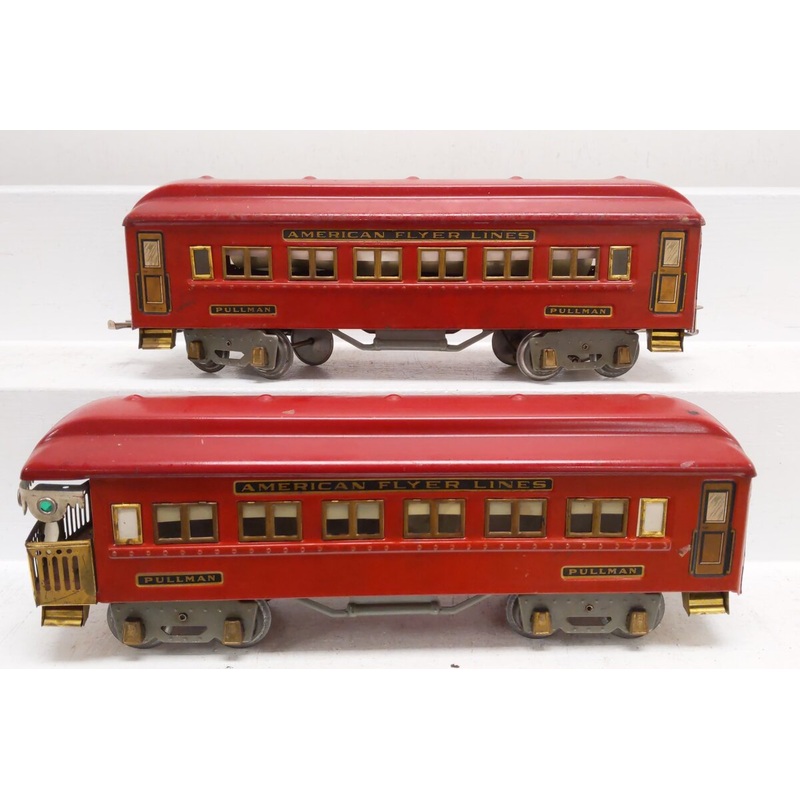 American Flyer Vintage Standard AFL 4331 Pullman & 4332 Observation Car VG