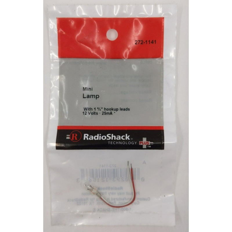 Radio Shack 272-1141 Miniature Lamp with Leads 12 volts – 0.025 amp