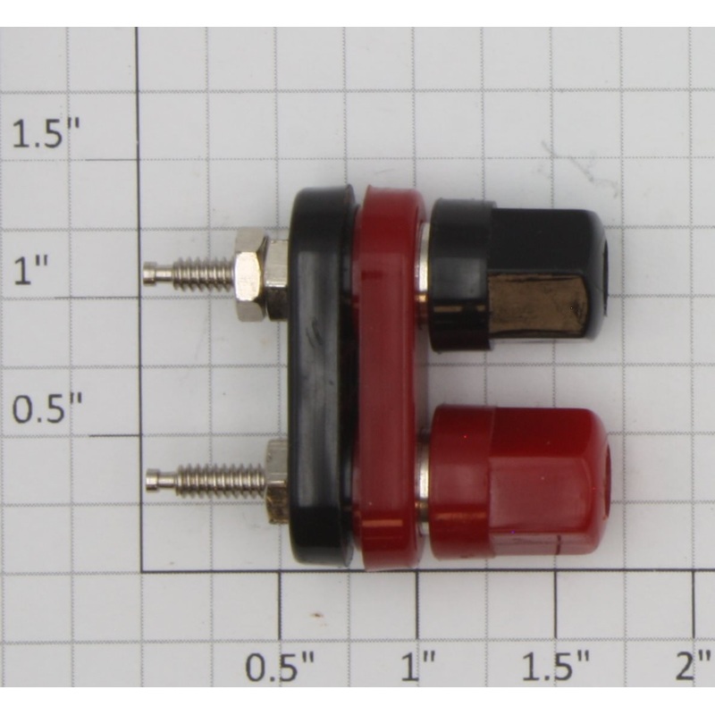 Acme 0701-3 Red/Black Replacement Binding Post with Banana Plug Nuts