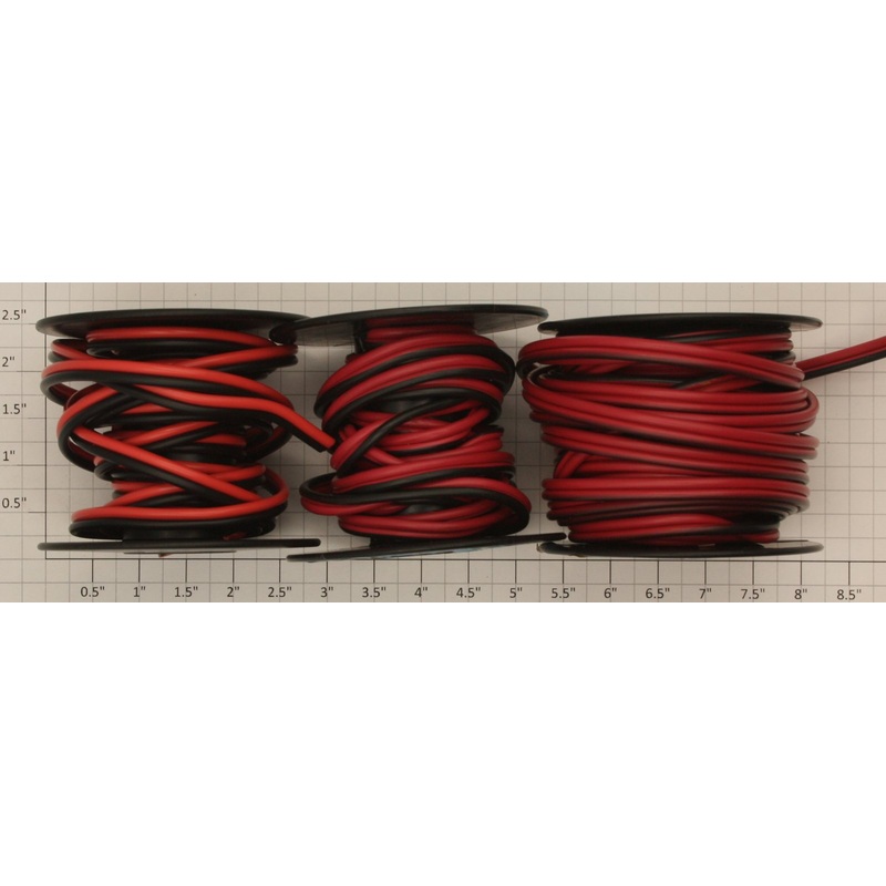 Radio Shack 0625-928 #18 Gauge 2-Conductor Black & Red Wire (Pack of 3)