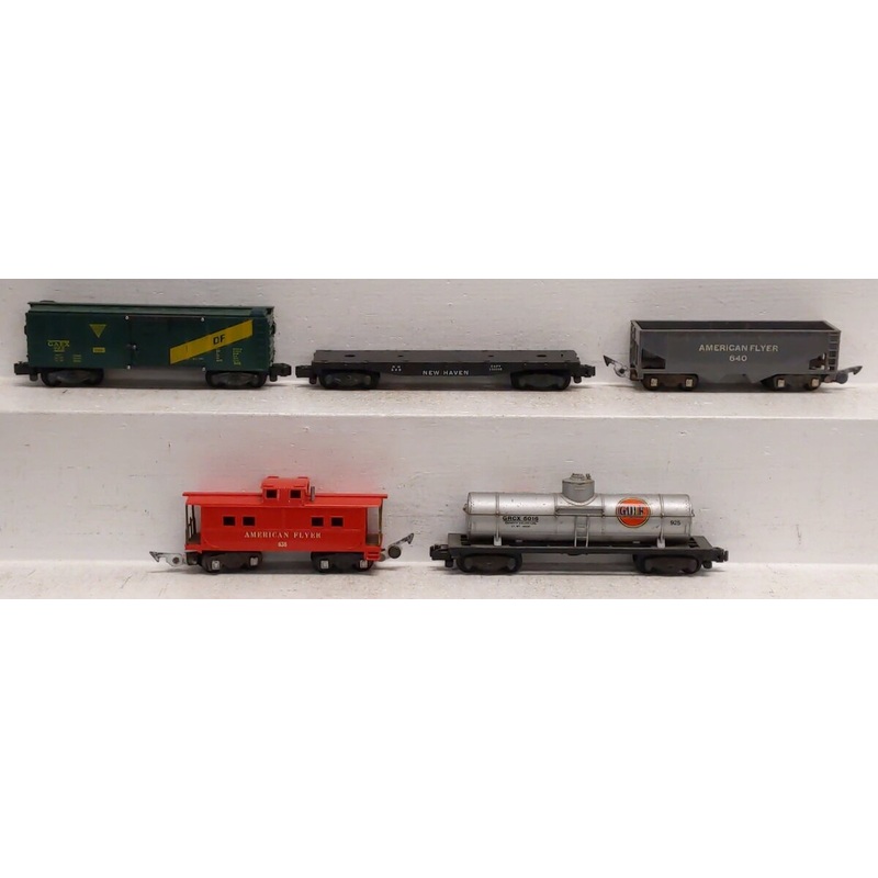 American Flyer Vintage S Assorted Freight Cars: 638, 640, 922, 925, 926 [5] VG