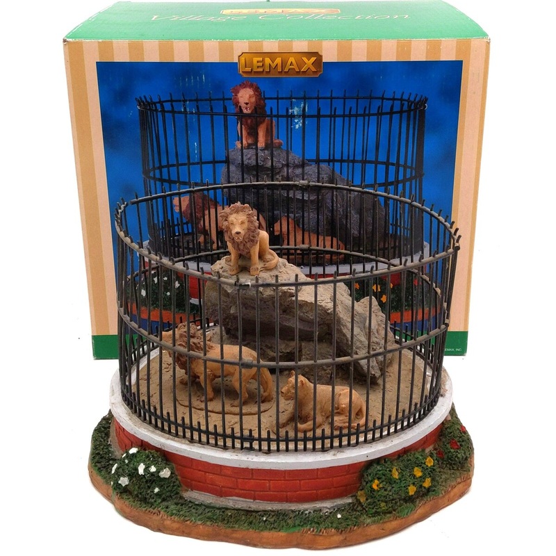 Lemax 93758 Lion Cage Table Accent EX/Box