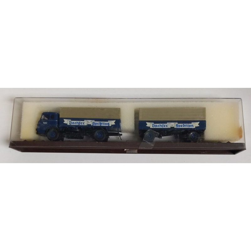 Brekina Automodelle 83103 HO Scale Dachrec-Spedition Double Tractor Trailer
