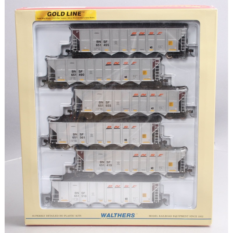 Walthers 932-7832 HO Scale BNSF RD4 Coal Hopper (Pack of 6) MT/Box