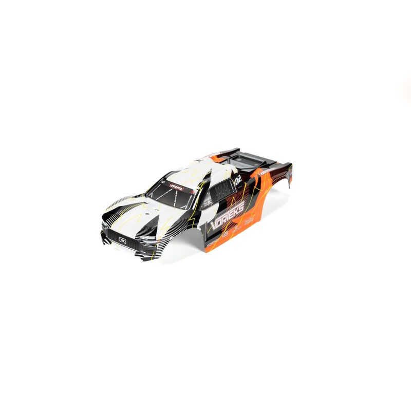 ARRMA ARA-1555 1:10 VORTEKS Clipless Orange Painted Trimmed Body Set with Decals