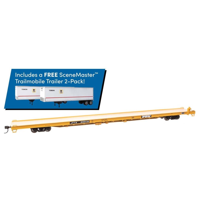 Walthers 910-5744B HO TTX Flat Car with Trailers JTTX #930132