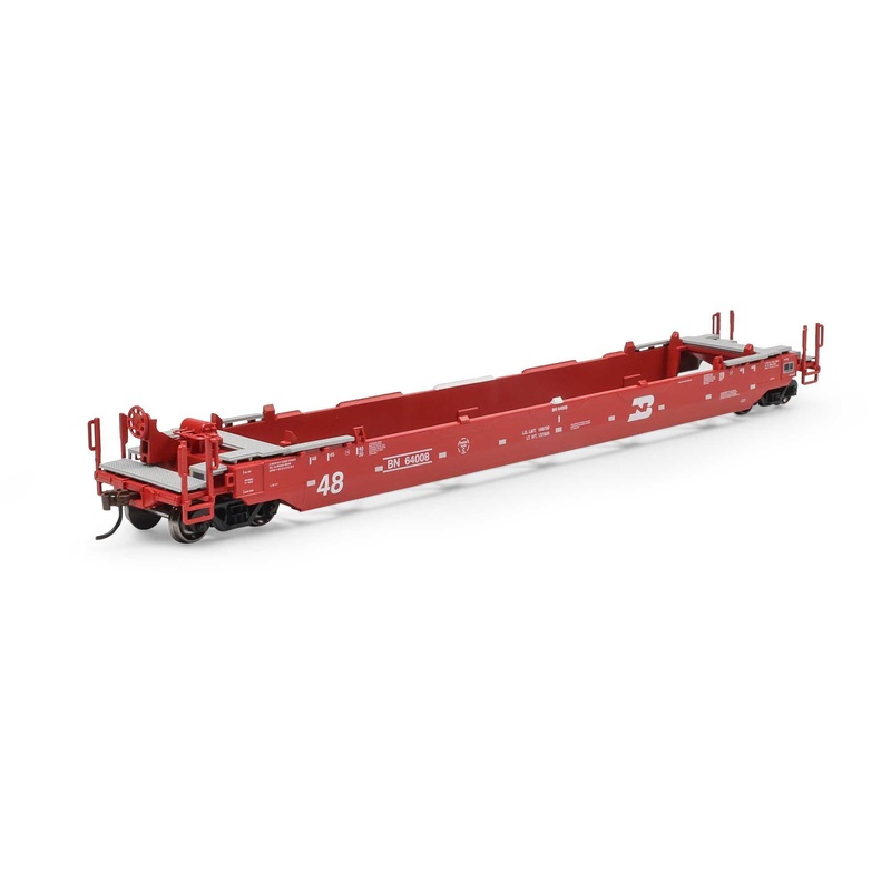 Athearn ATH-1350 HO Burlington Northern 48′ Husky Stack Well #64008