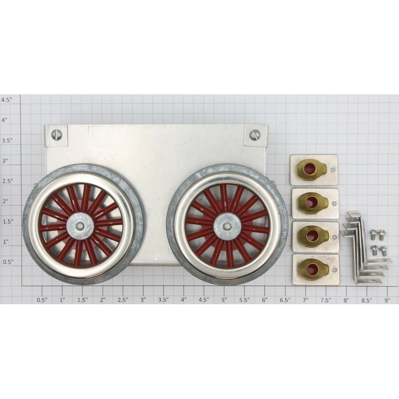 Williams’ Reproductions 9U-Frame Bild-A Loco Dummy with Red Spoked Wheels