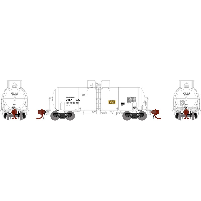 Athearn ATHGN15329 N UTLX White 13,600-Galon Acid Tank #11330