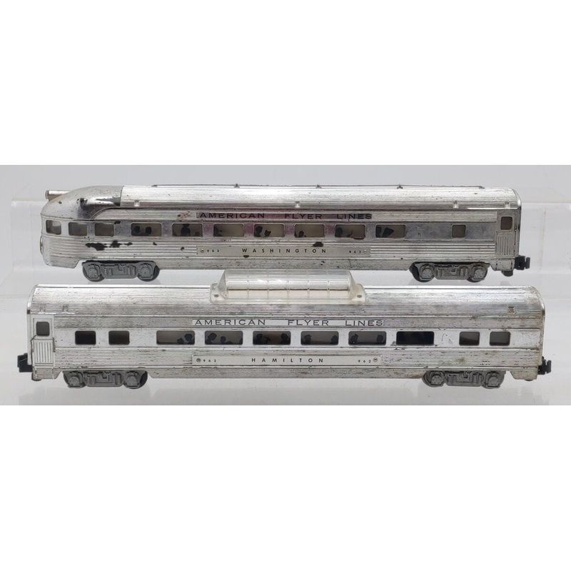 American Flyer Vintage S Assorted Passenger Cars: 962, 963 [2] VG