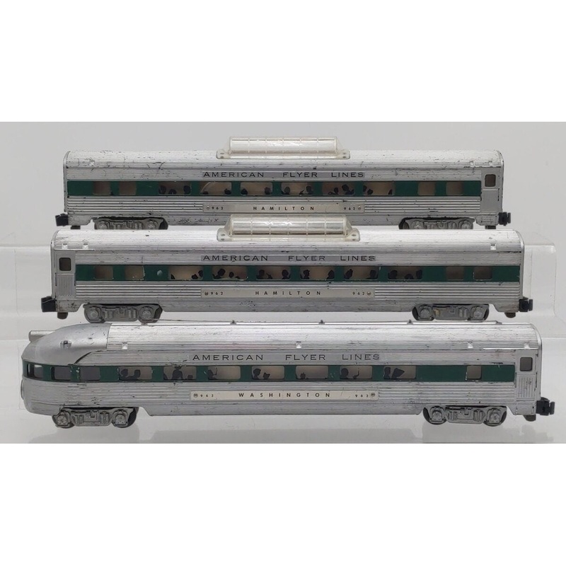 American Flyer Vintage S Assorted Passenger Cars: 962, 963 [3] VG