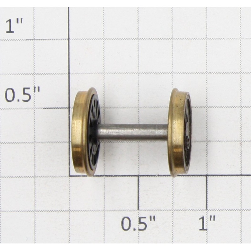 Roundhouse 76051 HO Black Idler Driver Wheel Set with Brass Rim