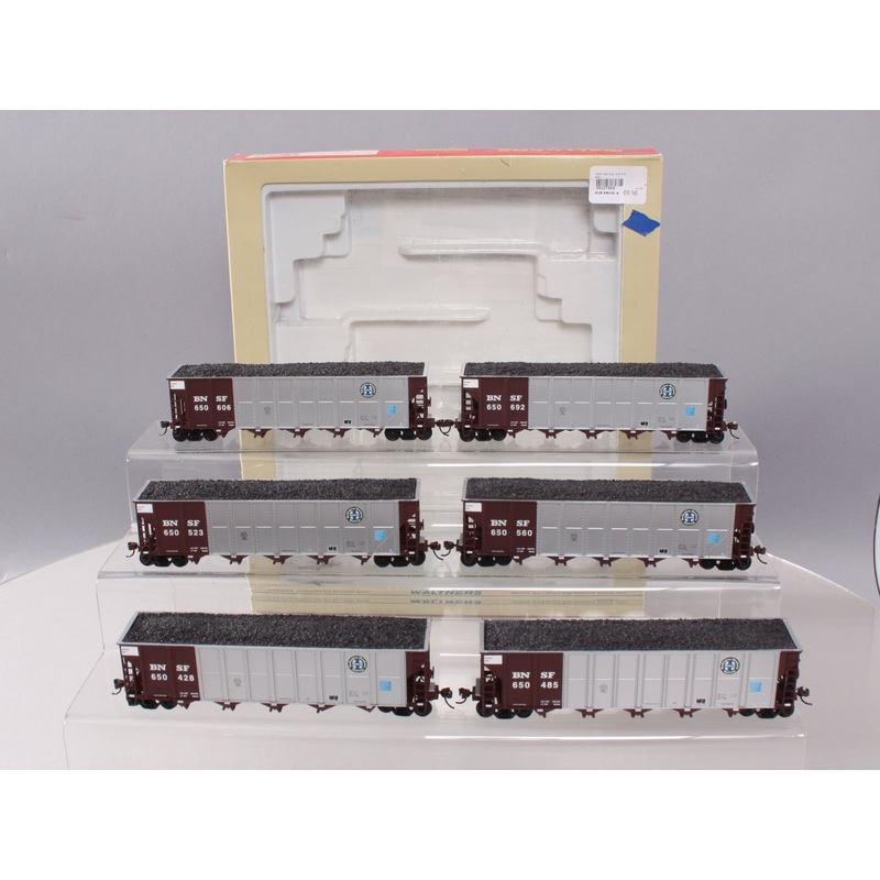 Walthers 932-7809 HO Scale BNSF RD4 Coal Hopper 6-Pack NIB