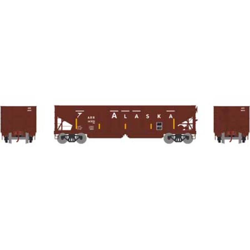 Athearn 14273 HO Alaska Railroad 40′ OB Ballast Hopper/Load RTR #14901 NIB