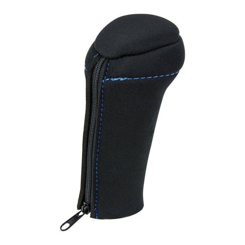 matte black gear shift knob w/blue stitching universal 18 15 13 10 speed #99862