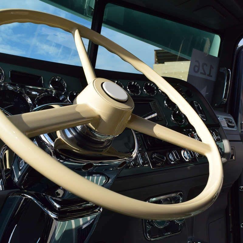 sc-525-3025-70332 20 retro white ivory steering wheel cabover conventional truck semi universal