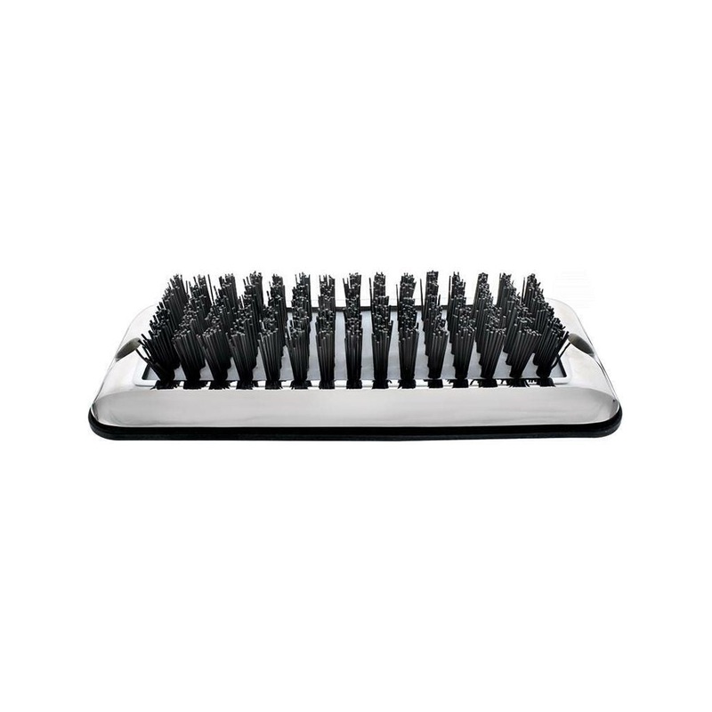 up-90050 heavy duty Stainless Shoe/Boot Scraper W/ Black step Brush universal mount 90050