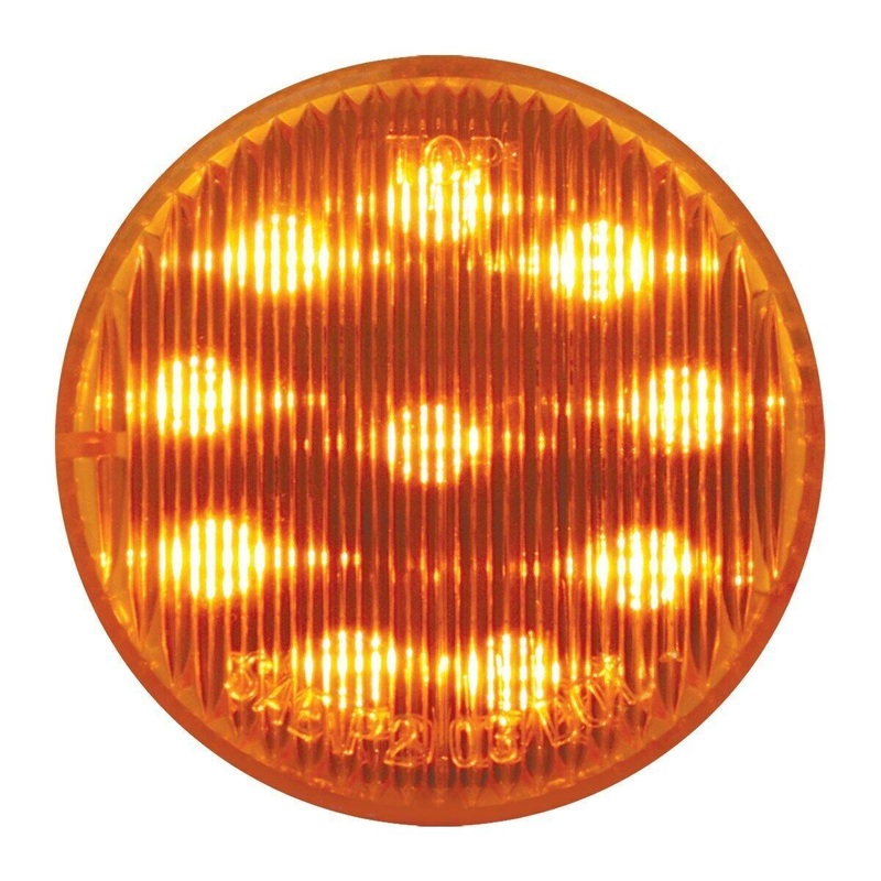 2 ROUND FLEET LED MARKER LIGHT universal grommet mount 2 PRONG (Choose Color)
