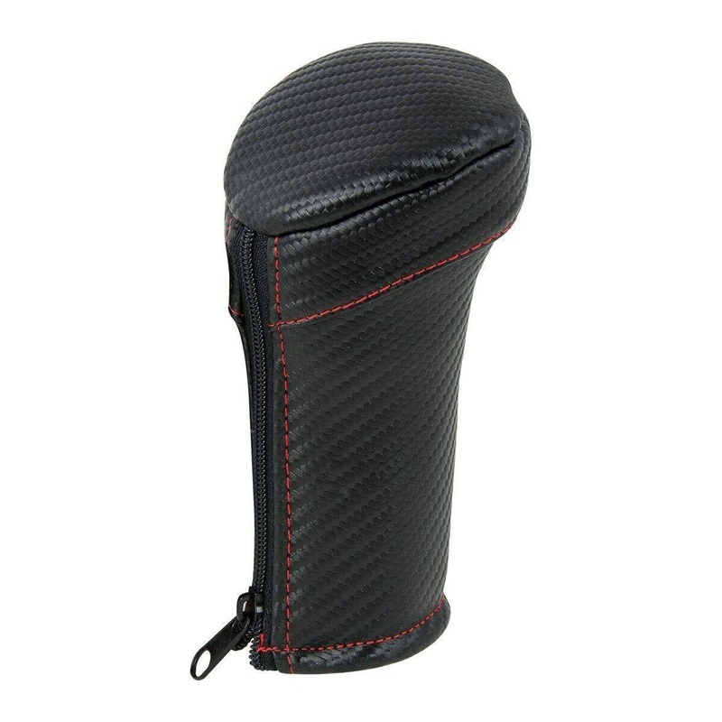 matte carbon fiber w/red stitching shift knob cover 18 15 13 10speed truck 99869