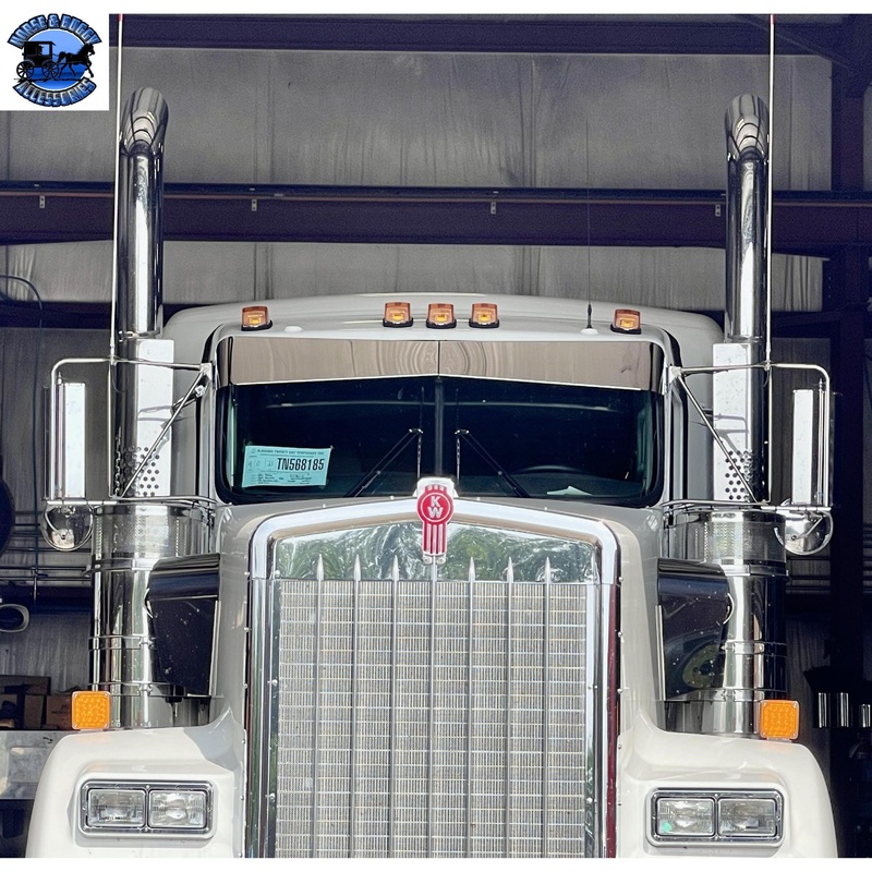 Rollin low Kenworth 9 x 6 bowtie visor fits-aero cab models #2022