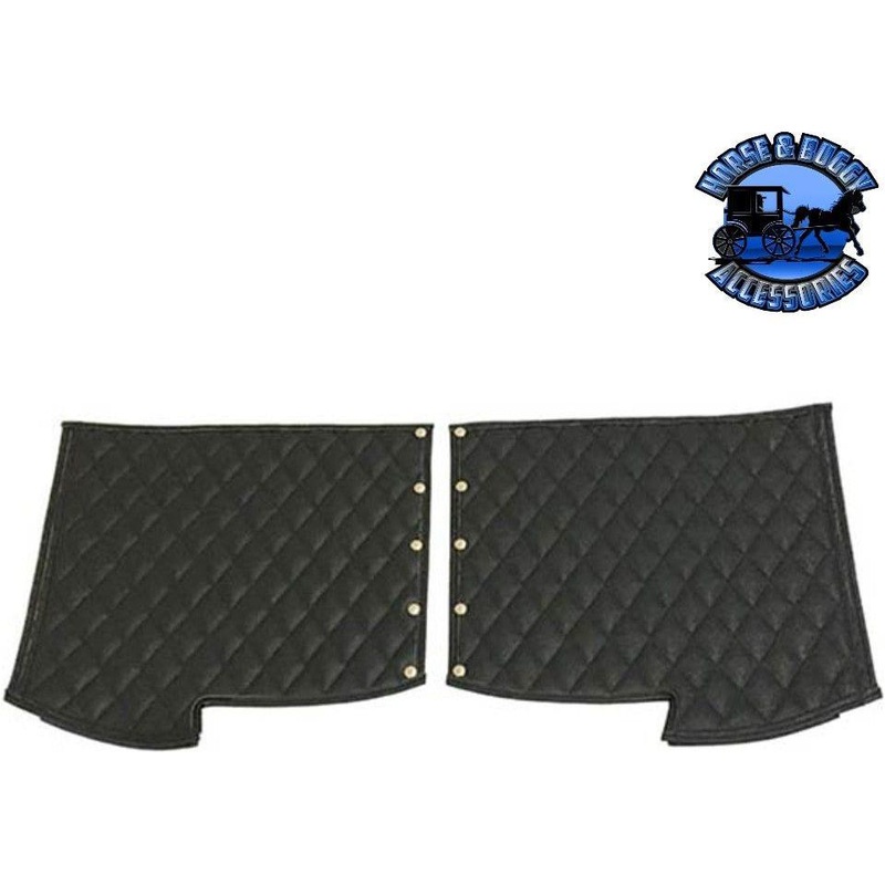 4s-01-128180505 22 Inch Black Quilted Front Fender Covers For Peterbilt 378, 379 1987-2007
