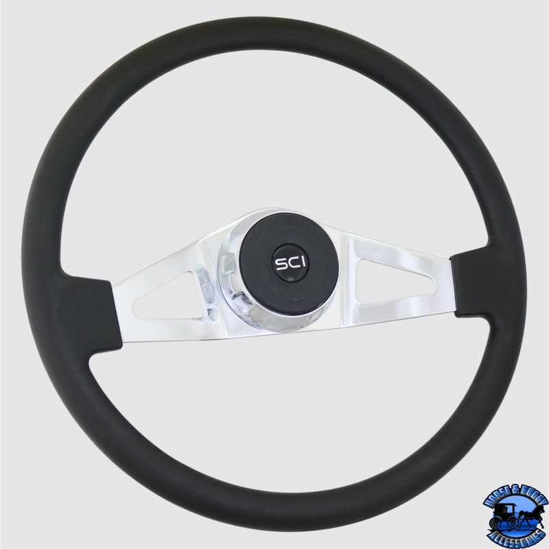 Steering Creations Guardian 18 Polyurethane Rim Chrome 2-Spoke Wheel (3-Hole)