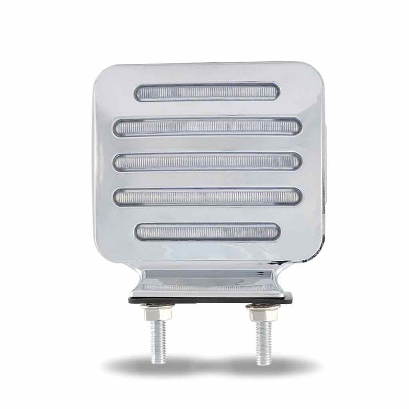 Flatline Double Face Double Post Square Clear LED