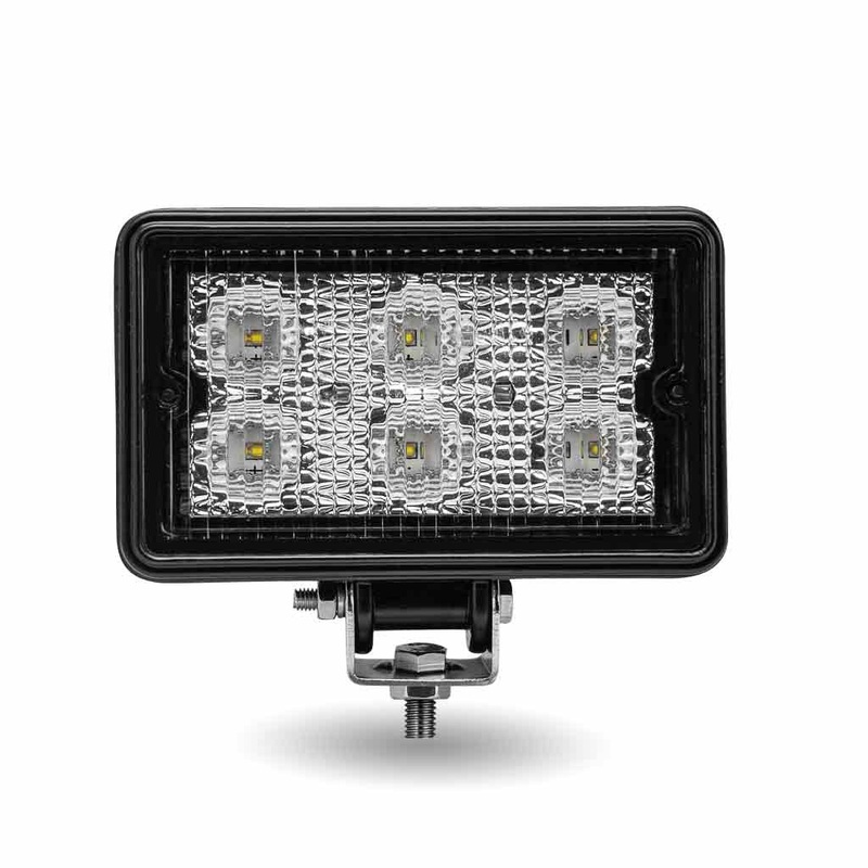 4 x 6 Rectangular Heavy Duty LED Work Light – Flood Beam – 1200 Lumens (6 Diodes)