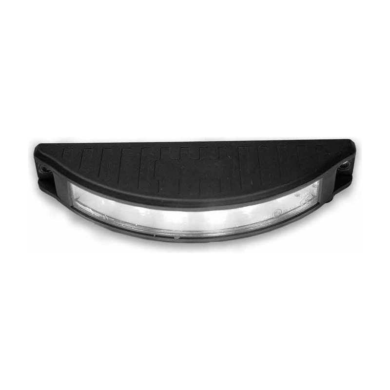 Half Moon Surface Mount LED Worklight with Flat Bracket and Amber Strobe