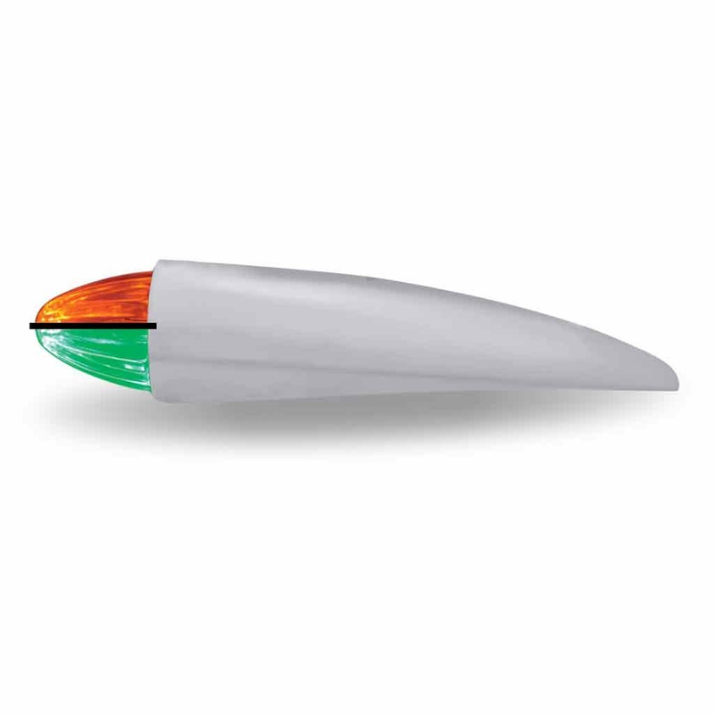 Peterbilt Bullet Dual Revolution Cab LED with Housing (Amber/Green) (19 Diodes) #TLED-PCAB2XAG