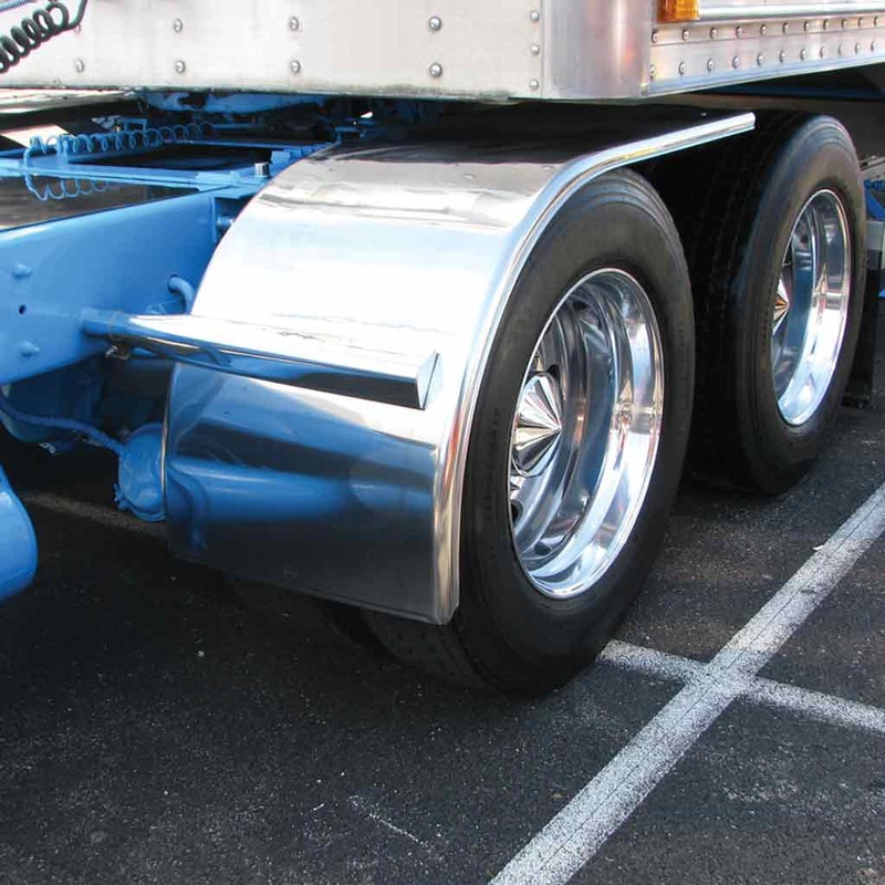 TFEN-H16 72 Smooth Long Front Half Fenders  16 Gauge | Mirror Shine Stainless Steel