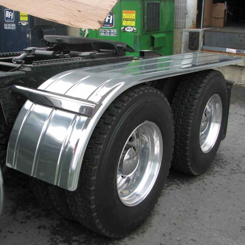TFEN-H63 144 3 Ribbed Half Fenders  16 Gauge | Mirror Shine Stainless Steel