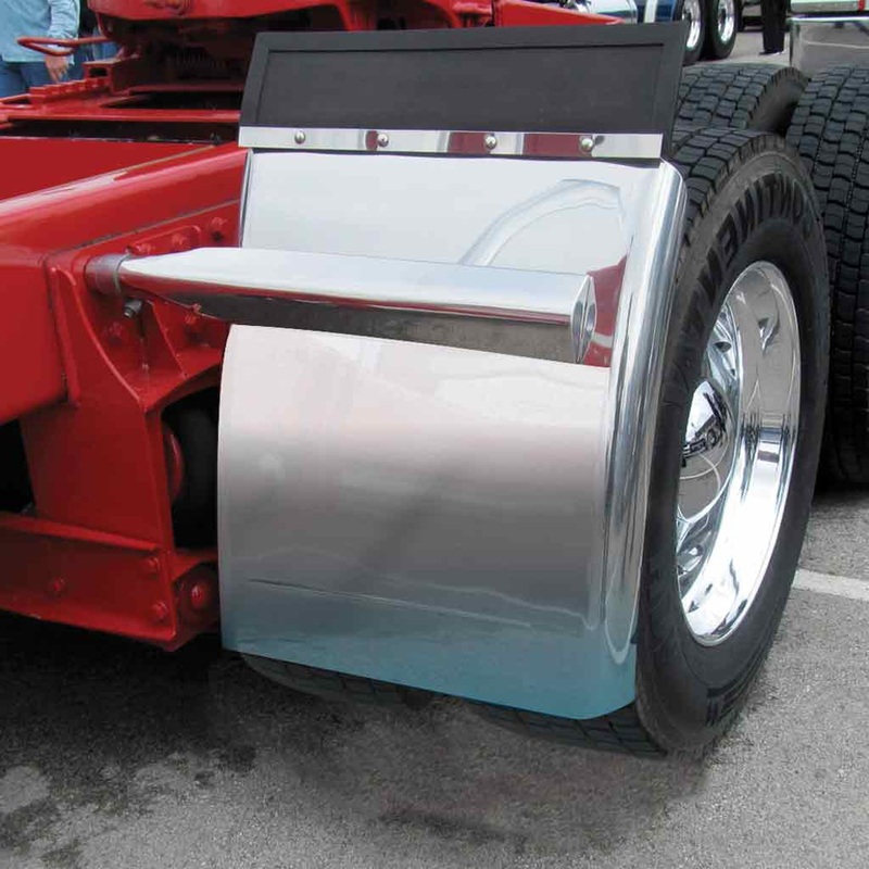 TFEN-Q11 27 Quarter Fender Kit with Triangle Mounts  16 Gauge | Mirror Shine Stainless Steel