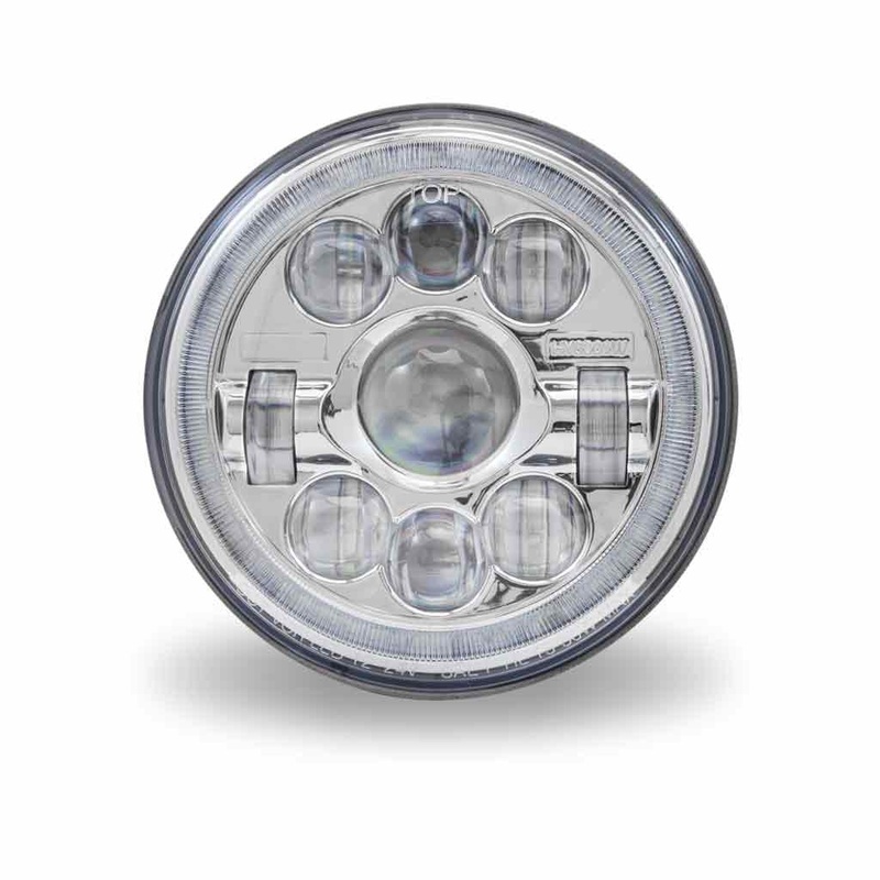 TLED-H3 7 LED Projector Headlight with Glow Position LED Halo  Combination High & Low Beam | 3000 Lumens