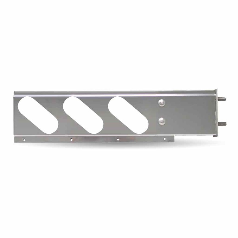 TU-9217 30 Oval LED Mud Flap Hangers  3 3/4 Bolt Spacing | 6 x Oval Holes | Stainless Steel