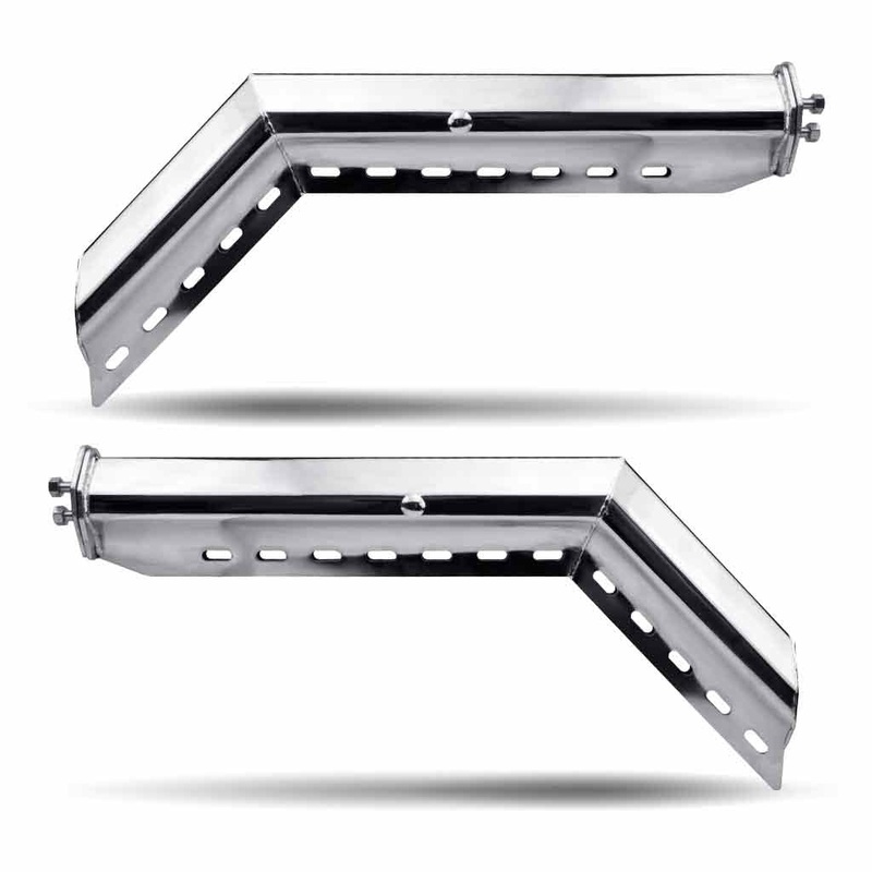 TU-9221 45 Angled 30 Mud Flap Hangers  1 1/8 Bolt Spacing | Chrome Steel