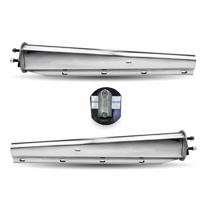 TU-9232 30 Mud Flap Hangers  2 1/2 Bolt Spacing | Chrome Steel