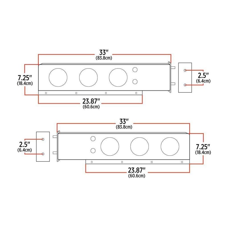 TU-9258 33 Mud Flap Hangers  2 1/2 Bolt Spacing  6 x 4 Holes | Stainless Steel