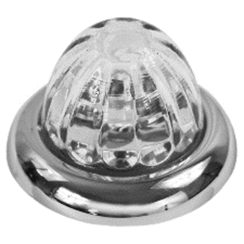 #11002CR-23 Legendary 1-1/2 Inch Watermelon Light, Stud Mount – Red LED / Clear Glass Lens