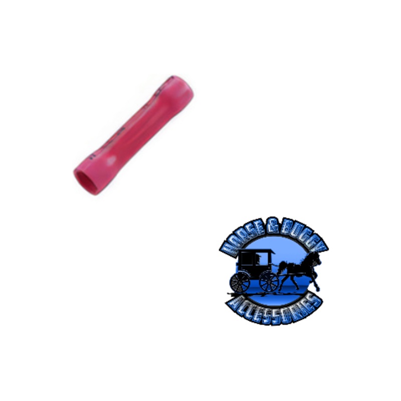 22-18 AWG Vinyl Butt Connector, 100 Pcs.