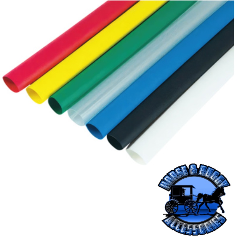 3/16 I.D. Black Heat Shrink Tubing, (7) 4 Pcs.