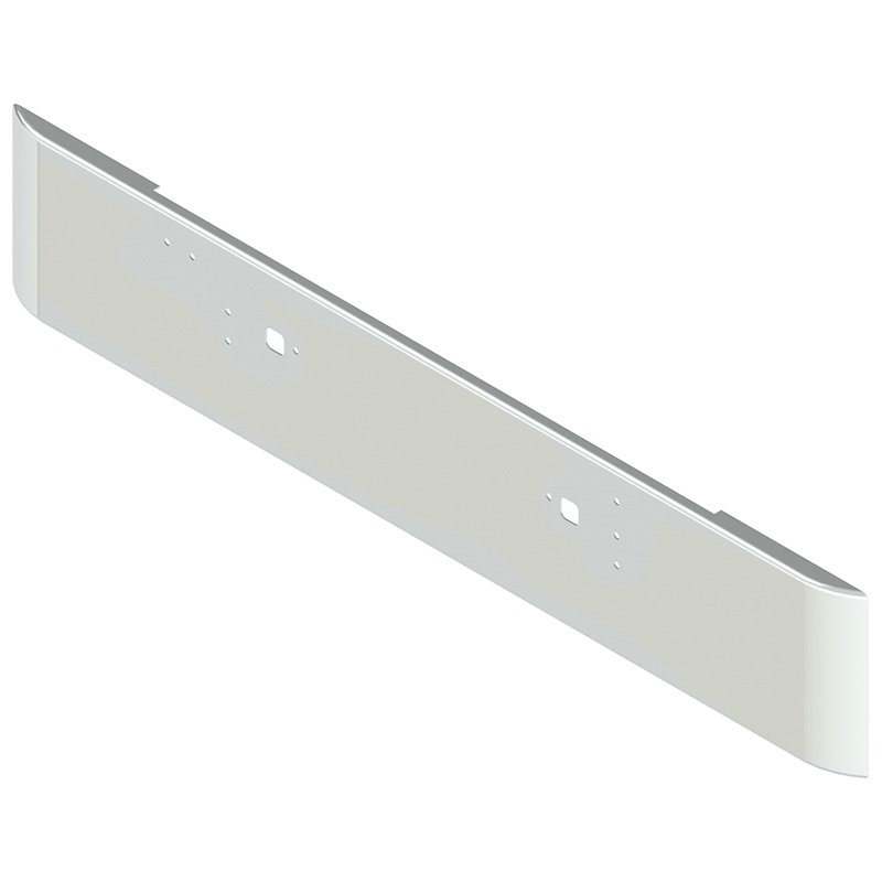E-EI-0010-06 18” INTERNATIONAL(COE 9670 CONV. 9370 & 9300)ROLLED END BUMPER W/ TOW & BOLT HOLES