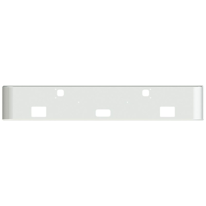 E-FE-2210-06 18” KW ROLLED END BUMPER W/TOW; BOLT & FOG LIGHT HOLES