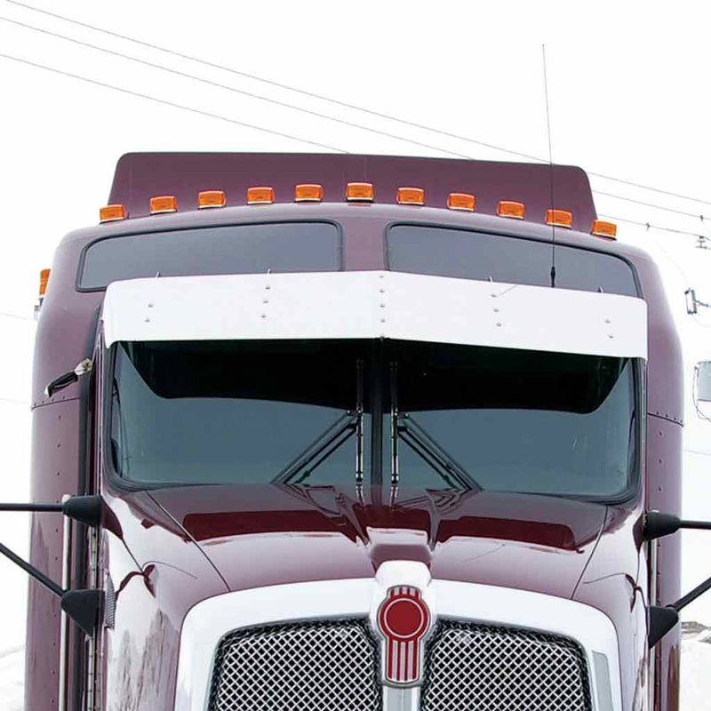 TSUN-K13 12 Kenworth T660 Sunvisor with 5 Slotted Light Holes – Replaces OEM visor