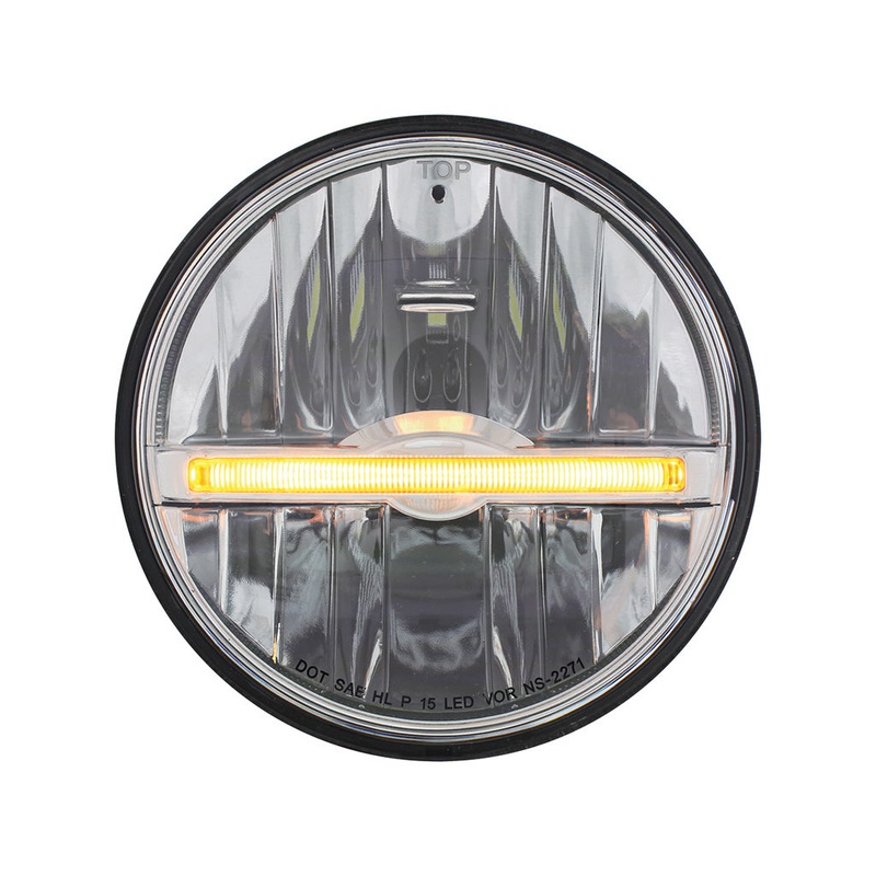 ULTRALIT – 9 LED 5-3/4 LED Headlight With Amber LED Position Light Bar #31259