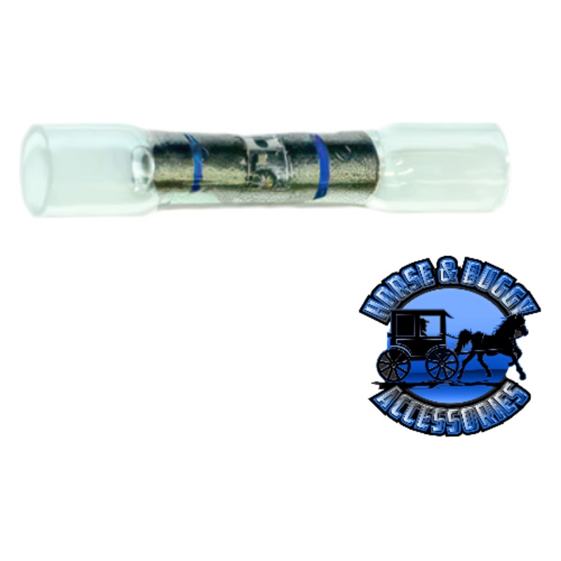 UP-98142 12-10 AWG CS Window Heat Shrink Butt Connector – Clear w/ Yellow Stripe, 10 Pcs.