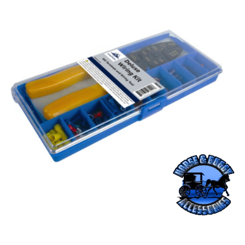 UP-98241 Deluxe Wiring Kit w/ 100 Vinyl Terminals & 1 Stripper/Crimper Tool, 101 Pcs.