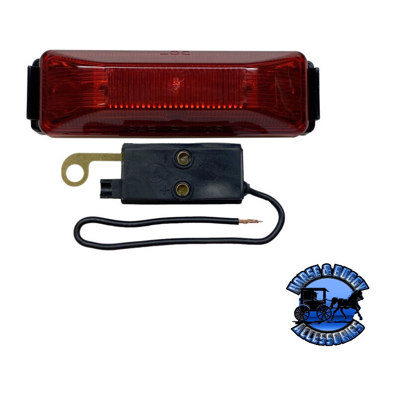 161KR 4X1.25, Red LED Marker/ Clearance, P2, Rectangular, Kit