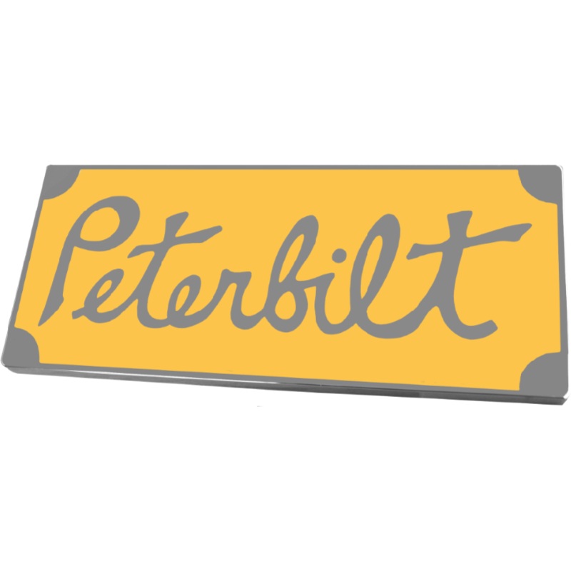 PETERBILT OLD STYLE RECTANGULAR EMBLEM YELLOW 220