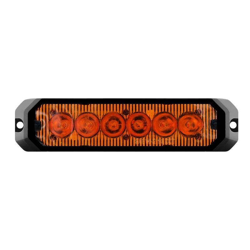 5 MEDIUM RECTANGULAR HIGH POWER LED STROBE LIGHT, AMBER/AMBER